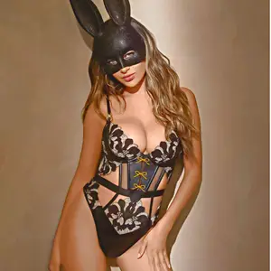 2025 New Arrival Women's Sexy Lingerie Set Hot Sales Mature High Quality See-through Mesh Bodysuit