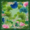 Flores estampadas verdes