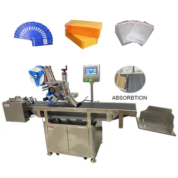 High precision automatic flat labeling machine for flat top side surface label applicator