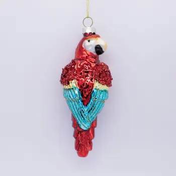 Decorative blown glass metal Clip on Birds Christmas ornaments for embellished clip-on bird Christmas Tree decoration supplier