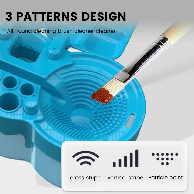 Art 4 Color Upgraded 6-In-1 Water Circulation Paint Brush Cleaner Tool With Paint Tray ,Drain ,Brush Holder