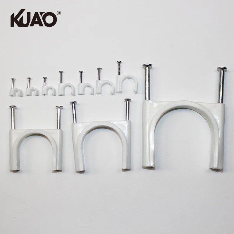 OEM Nylon Cable Clips Assorted Sizes 3mm 5mm 8mm Nail-in Cable Clips for Home and Automotive Use
