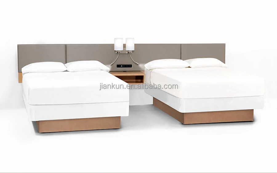 Modern Design Hotel Room Furniture Set King Size Bed Wooden Headboard