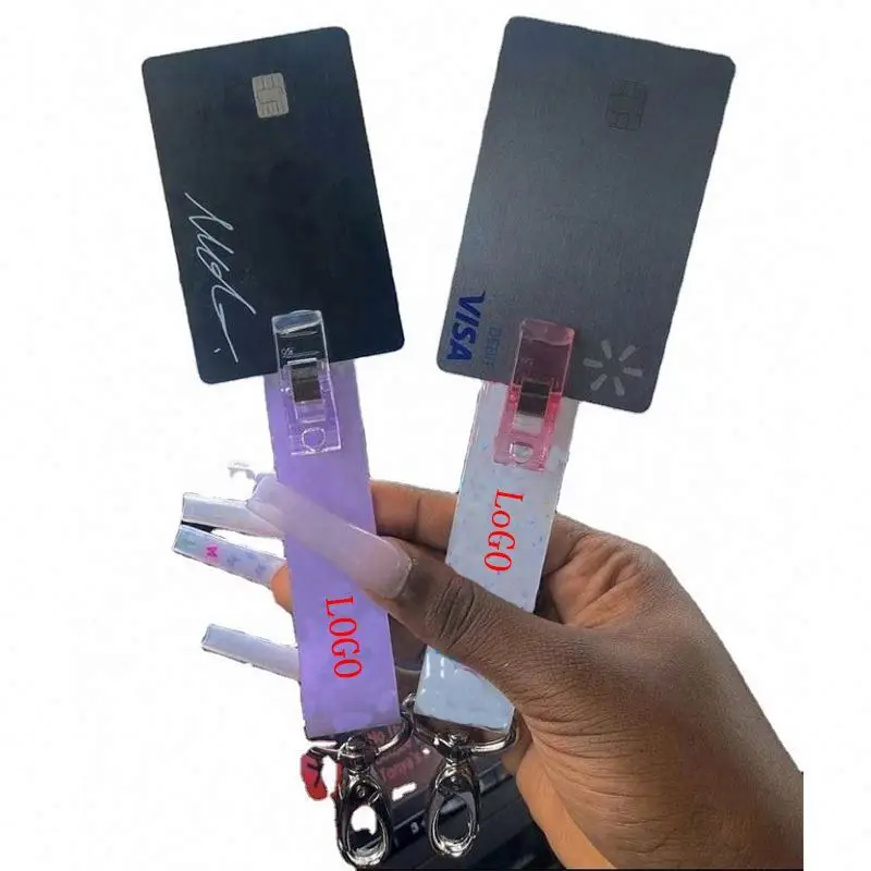 Extracteur De Carte Pour Manucure – Porte-carte à Pompon Rose – Femme