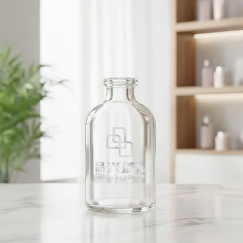 Customizable 50ml Clear Glass Stopper Pharmaceutical Aromatherapy
