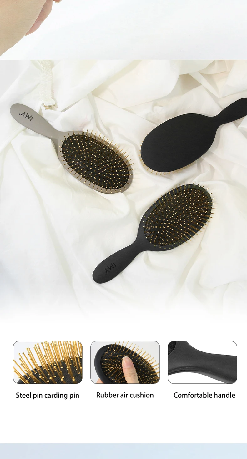 Imy Logo 2024 New Set Massage Brush Kit 2 Pcs Boar Bristle Stainless