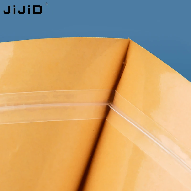 JIJID Custom Food Bag Stand up Bag Flat Bottom Ziplock Pouch Packaging Eight Side Sealing Frosted Bag With Window