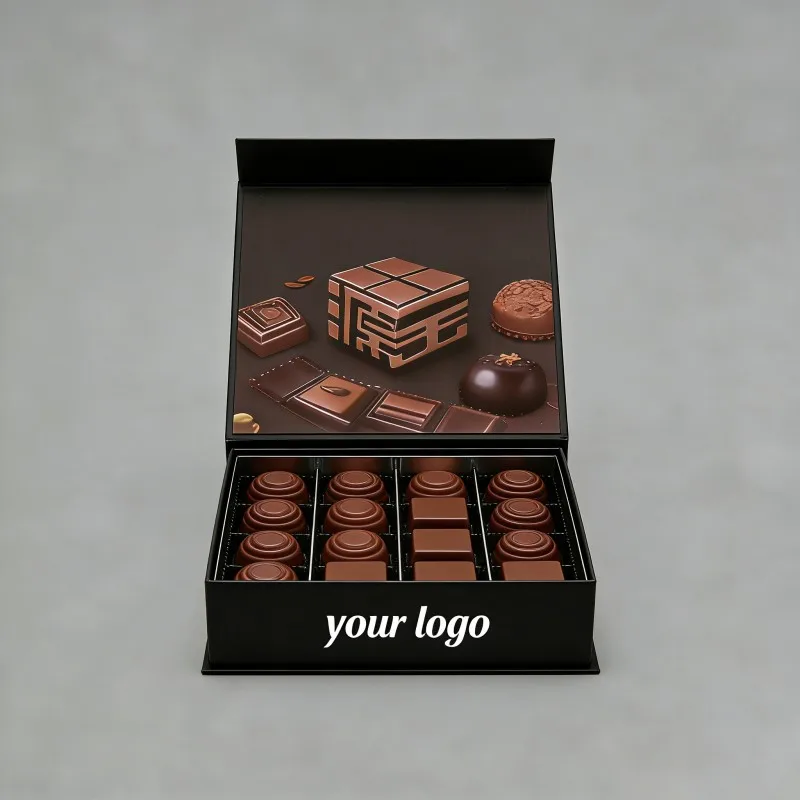 Scatola magnetica per cioccolato riciclabile conforme alla norma ISO9001, scatola regalo di alta gamma per la festa di San Valentino, scatola per snack e biscotti in carta con finitura lussuosa opaca