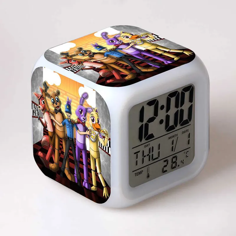 FNAF アニメフィギュア LED アラームクロック 色が変わる時計