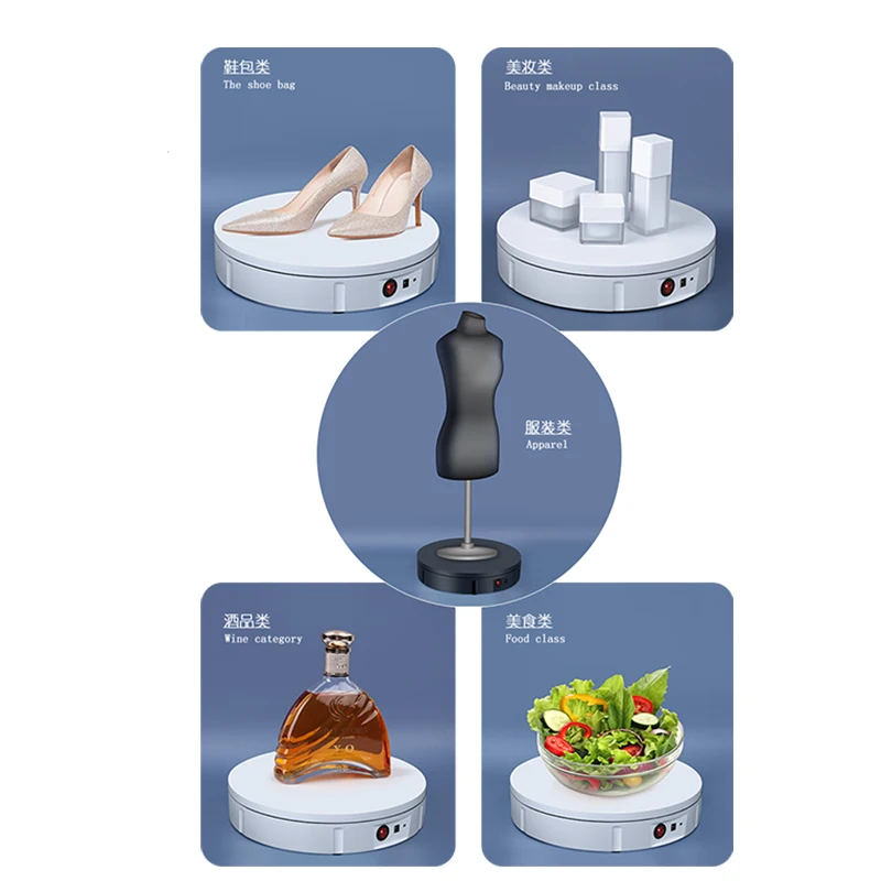 30cm Electric Rotating Turntable With Charging Display Stand Video Shooting Props Turntable for Photography