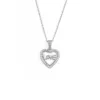 Collana cuore color acciaio n0347s