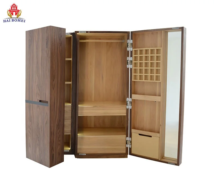 Modern Small Wooden Bedroom Cloth Wardrobe s Adjustable Wallcloset