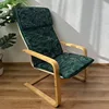 Sedia Pelou verde scuro con foglie bianche e struttura in ferro
