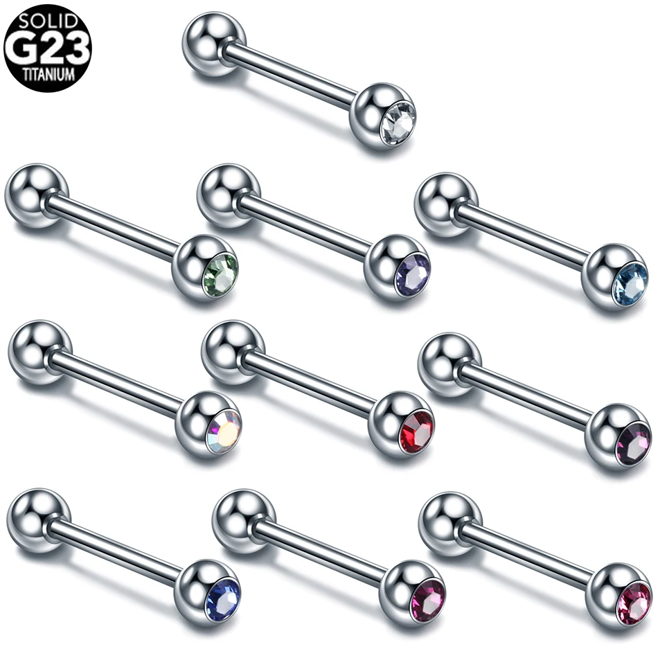 10pcs Titanium Externally Threaded Straight Barbells Tongue Ring Piercing  Tragus Nipple Piercings With Gem Sexy Jewelry 14g - Buy Nipple Piercing  Bars Jewelry,Tongue Rings,Tounge Piercings Product on ...