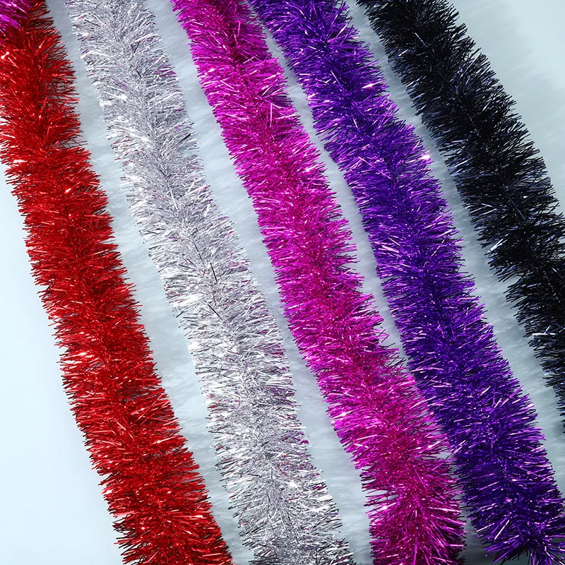 Christmas Tinsel Garland Metallic Twist Garland Tinsel Decoration For