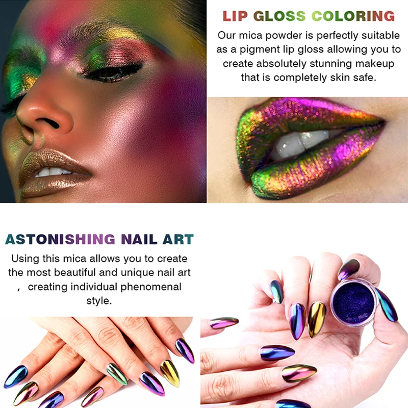 Multichrome Glitter Pigment Eyeshadow Loose Powder Stunning Holographic