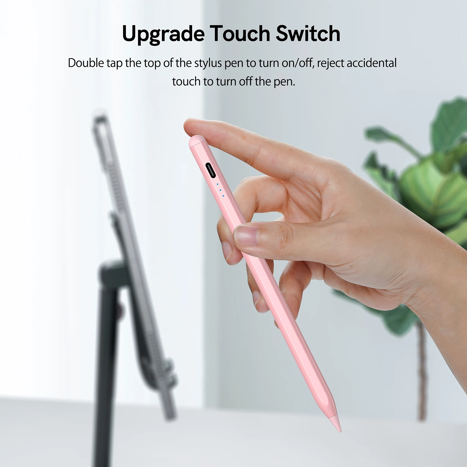 ID715A Pink Palm Rejection Tilt Touch Switch Magnetic Stylus Digital Smart  Tablet Stylus Pen for Ipad Apple Pencil