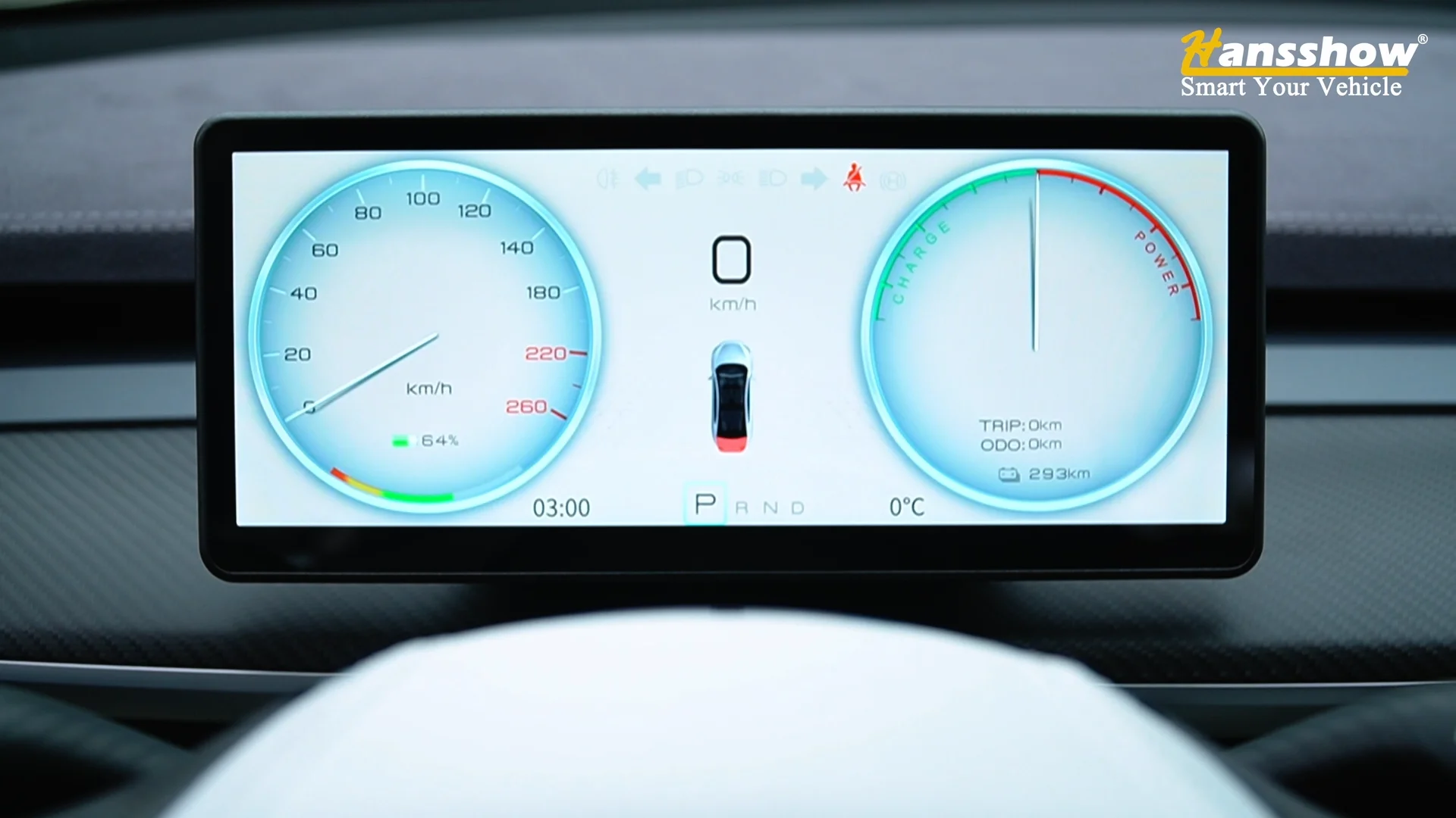 Hansshow Apple Carplay Wireless Android Auto Instrument Cluster Display