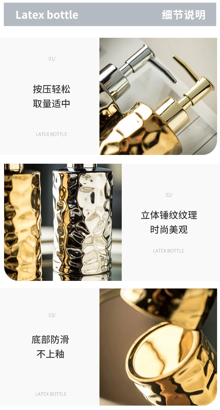 product elegant ceramic dispensers for hotels  clubs   press bottles for shampoo body wash hand soap  conditioner-14