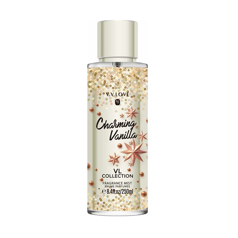 V.V.LOVE Top Brand VL250ML Well-designed Stickers Peach Blossom Fragrance Lower Minimum Order Quantity Body Mist for Woman
