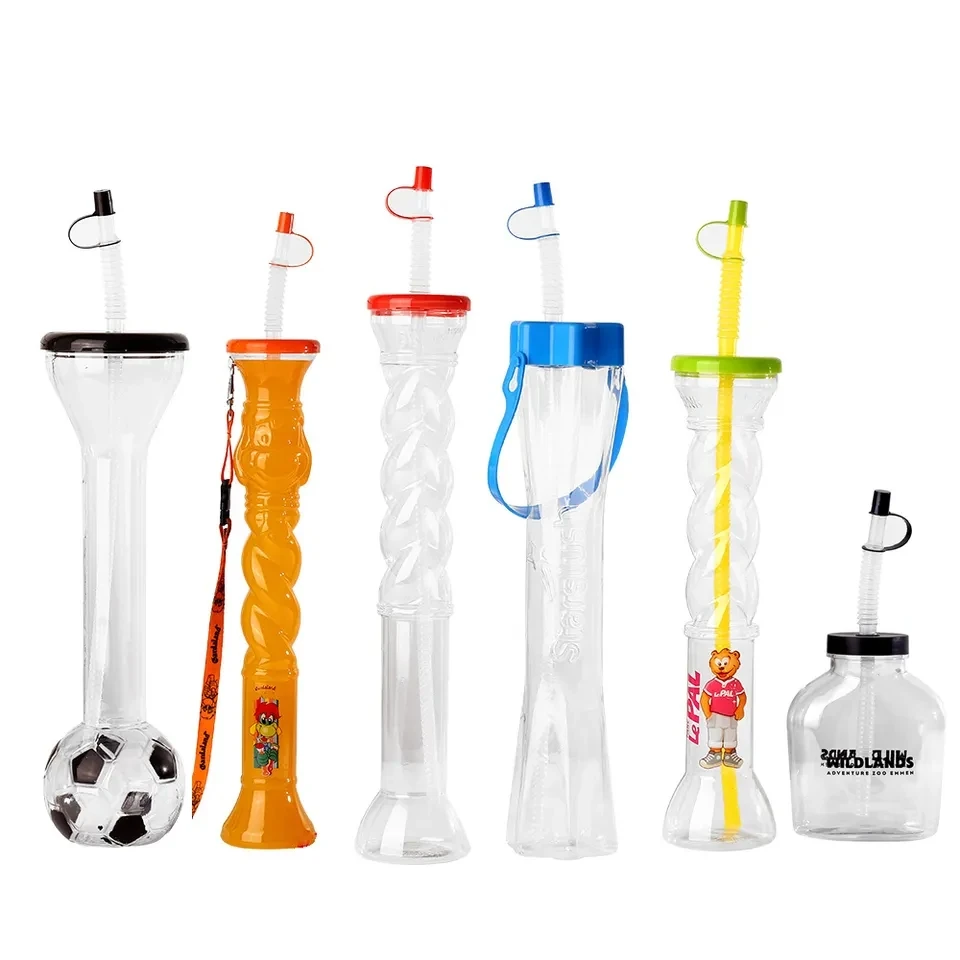 Plastic Yard Glass 500 Ml Party Slush Cup With Straw And Cover Buy