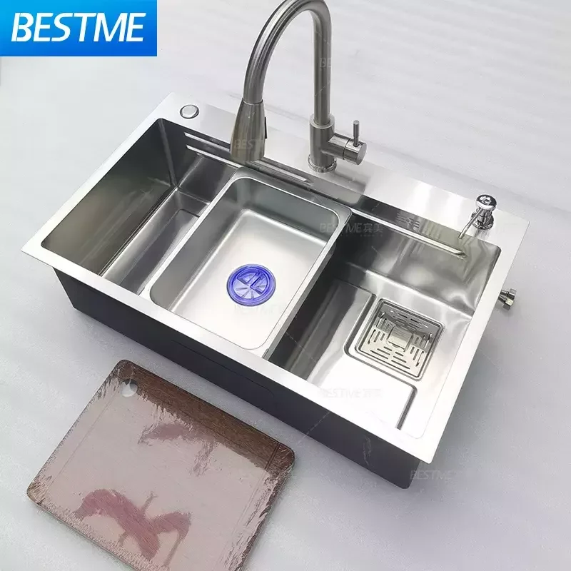 2022 New Hotselling Double Bowl 304 Stainless Steel Handmade Kitchen