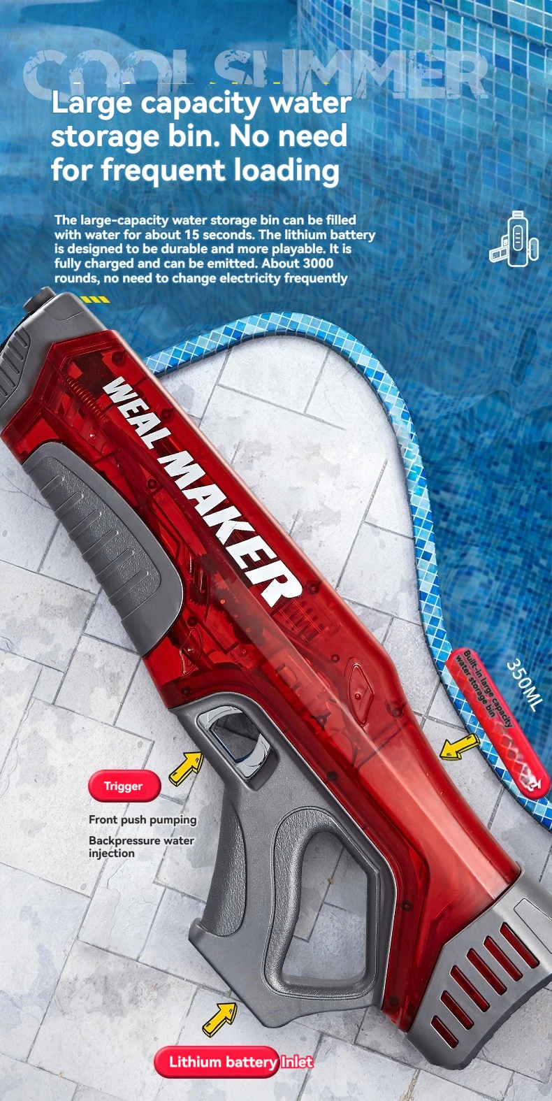 Wholesale China Toys Gun Kids Power Electric Watergun Shooting 2024