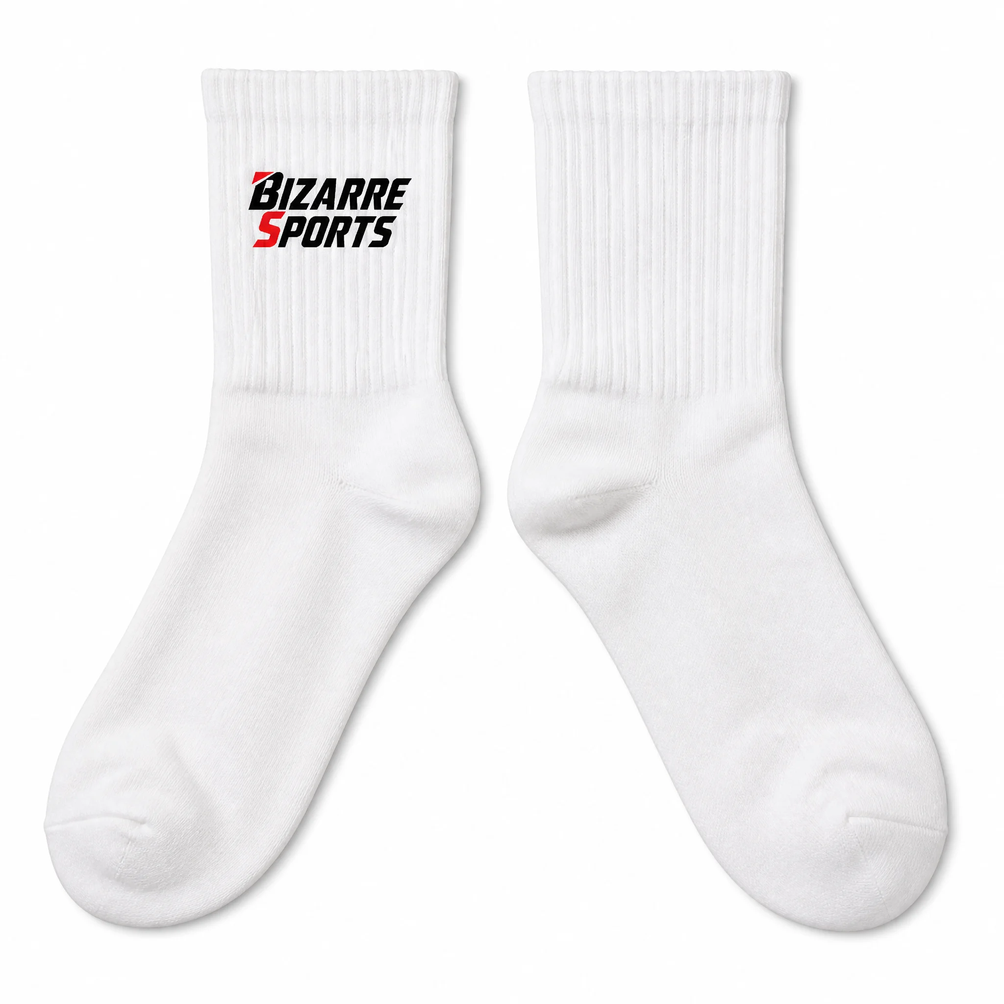 RTS White Print Adults Sports Socks Made China Breathable Sweat-absorb Eco-Friendly Quick Dry Crew for Running Yoga Daily Wear