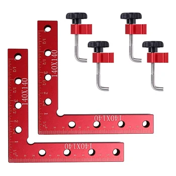 90 Degree Positioning Squares Right Angle Clamps Aluminium Woodworking Carpenter Tool for Picture Frame Box