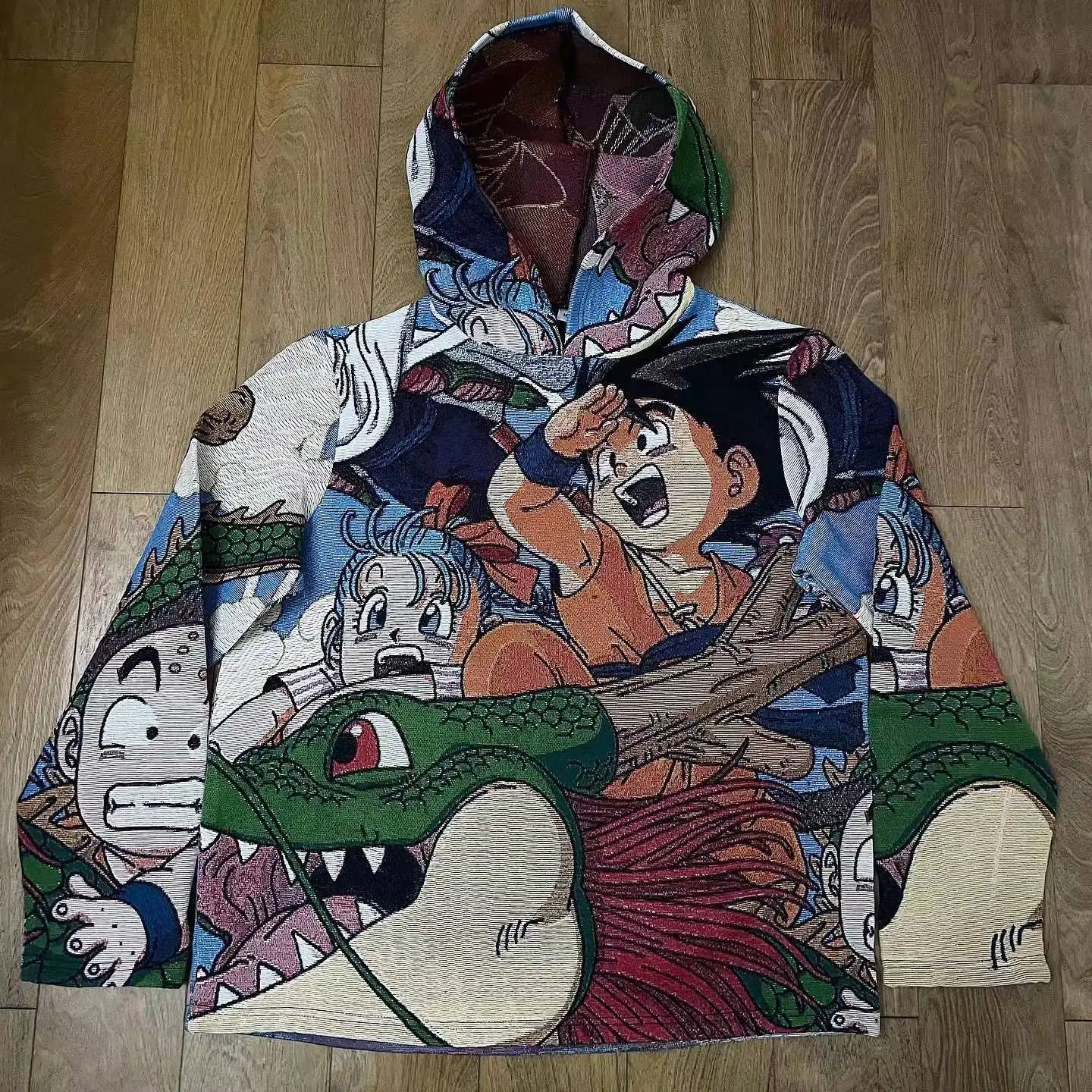 Customize New Design High Quality Cotton Polyester Woven Jacquard Tapestry Hoodies Clothing With