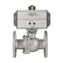 Customizable Q641F-16P Pneumatic Stainless Steel Ball Valve High-Temperature Steam Rapid Switching Straight-through Flanged
