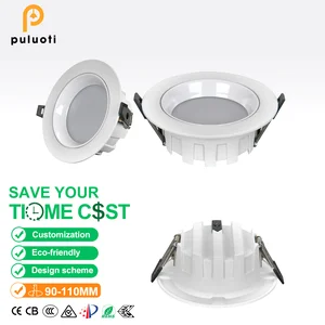Modern Aluminum Recessed LED Downlight Ultra-thin Design 97% CRI 10-year Warranty 110-degree Beam Angle 50,000-hour Lifespan