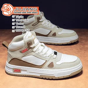 Factory Custom Mens Outdoor Sport Sneakers High Ankle Trainers Women Athletic Couple Men Basketball Shoe