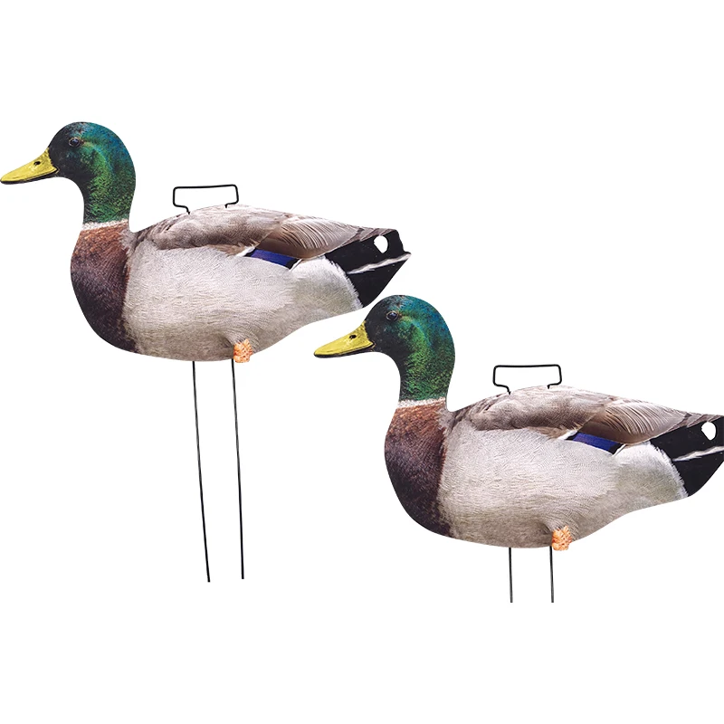 Customizable flocking Hunting duck silhouette Decoy with stakes