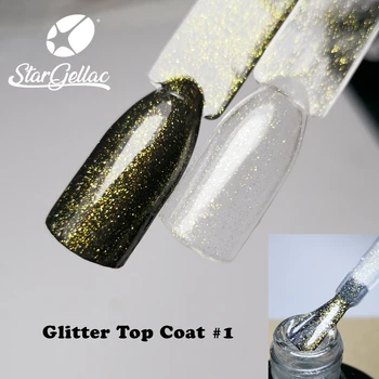 2020 news 2in1 fast dry UV gel polish Glitter Top Coat with No wipe