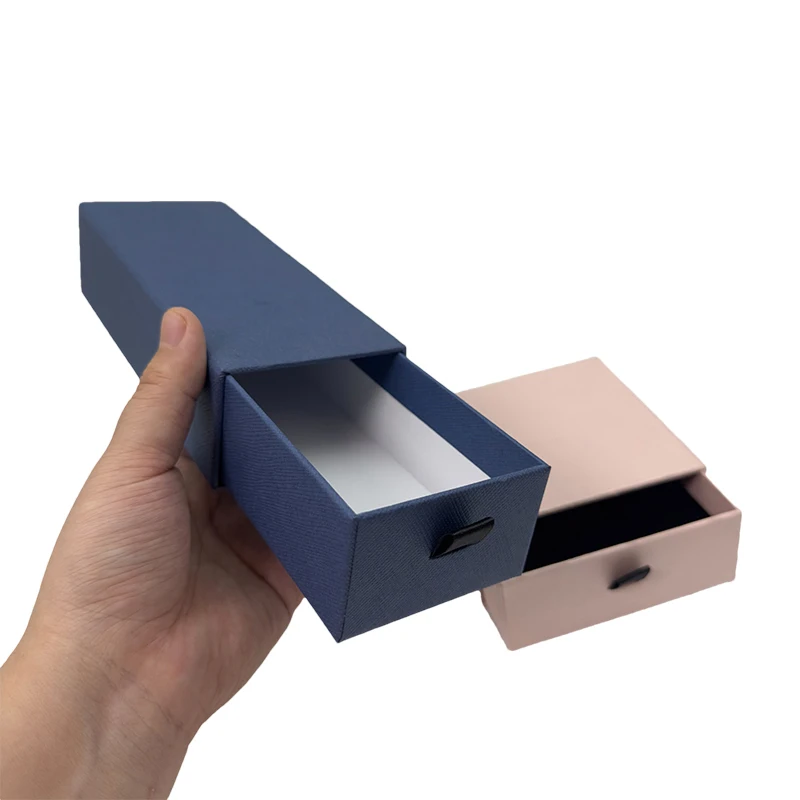 New Fashion Custom Logo Printing Handmade Ribbon Sliding Paper Box