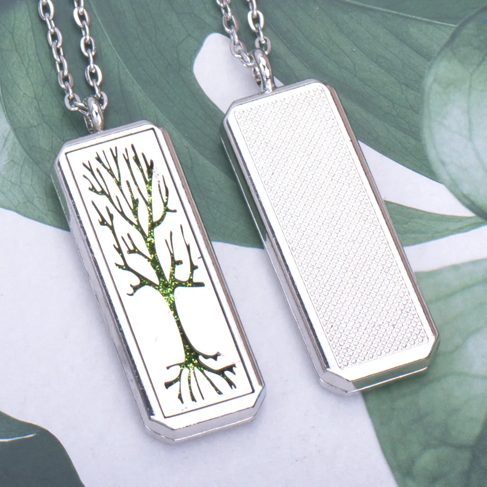 Stainless Steel Diffuser Jewelry Wholesale Wholesale Hot Selling Stainless  Steel Rectangular Openable Essential Oil Diffuser Pendant Necklace Jewelry