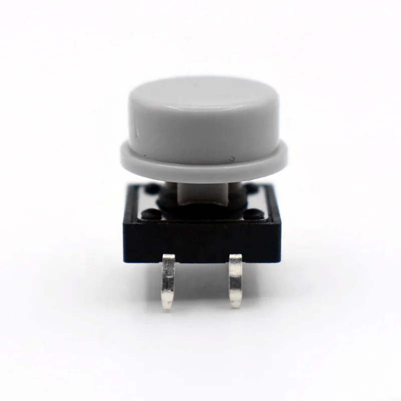 21 Pezzi Interruttore Tattile Latching Pulsante Tondo 12x8x8mm - 2 Terminali DIP - Aexit