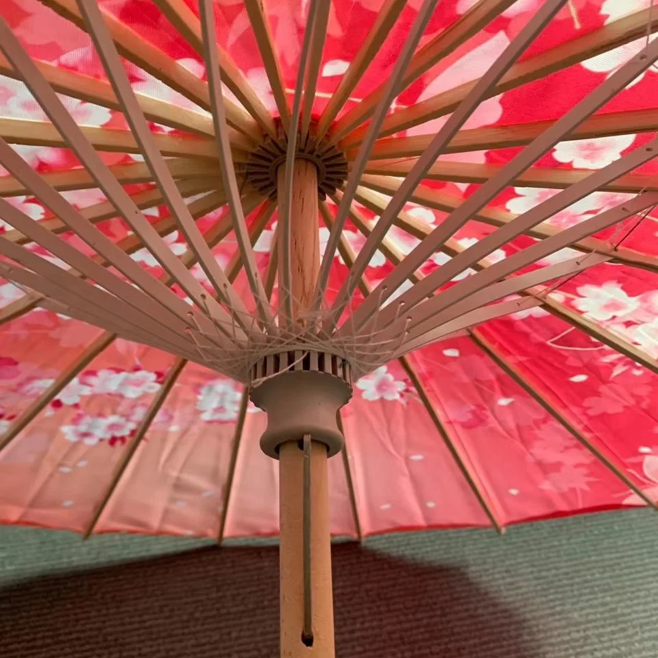 TOPINCN Oil Paper Umbrella Women Handmade Rainproof Handmade Umbrella Windproof Flower Pattern Chinese Classical Dance Umbrella(Blue