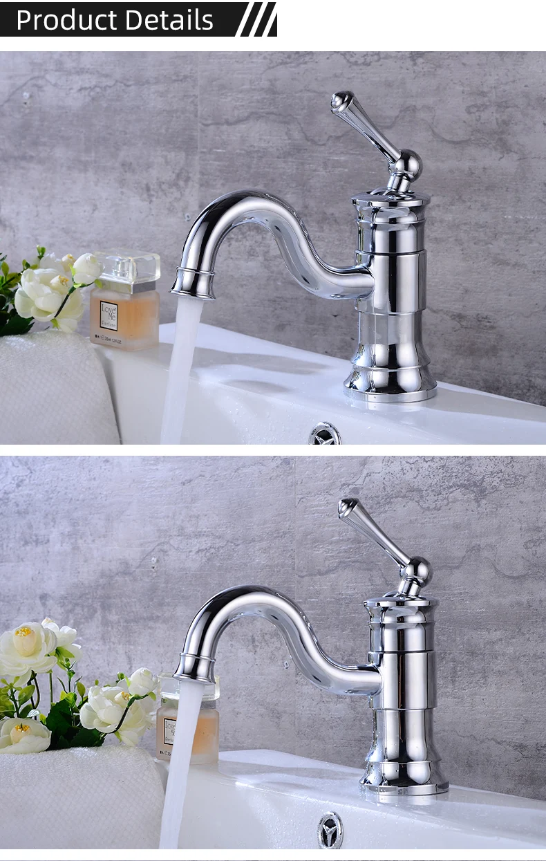 Small Stainless Steel Bathroom Basin Faucet Sink Mixer Brass Single Lever Taps 