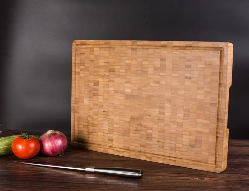 Acacia square Wood End Grain groove Handle 40 30 Wooden Cutting Board
