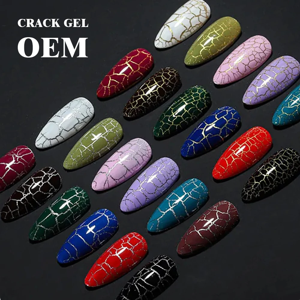RONIKI OEM Nail Art Colors Crack Gel Nail Polish Private Label Custom Your Logo Colors Uv Gel
