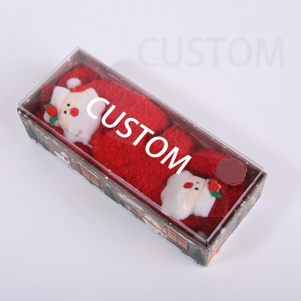 Scatola personalizzata per il confezionamento di calze con copertina trasparente e logo unico, in cartone 'Cielo e Terra'