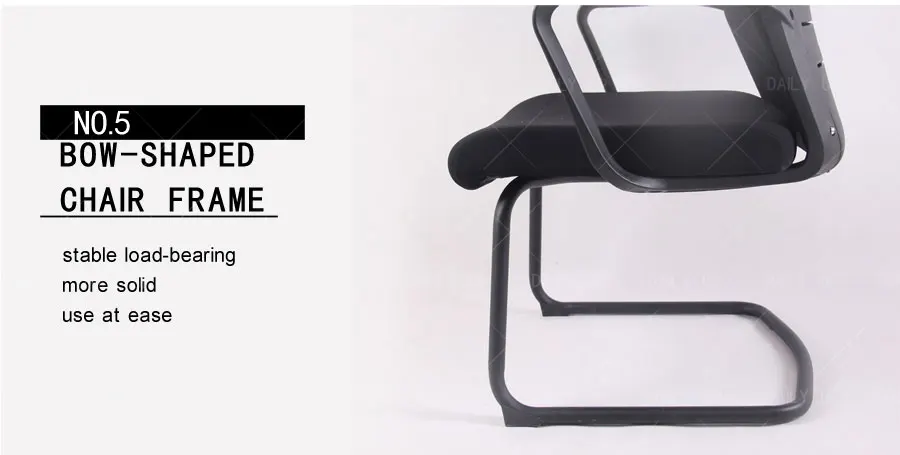 Sled Mesh Office Chair With Ergonomic Armrest And Breathable Backrest Executive Computer Chair For Reception Meeting Conference