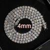 4mm White Gold Tennis Chains