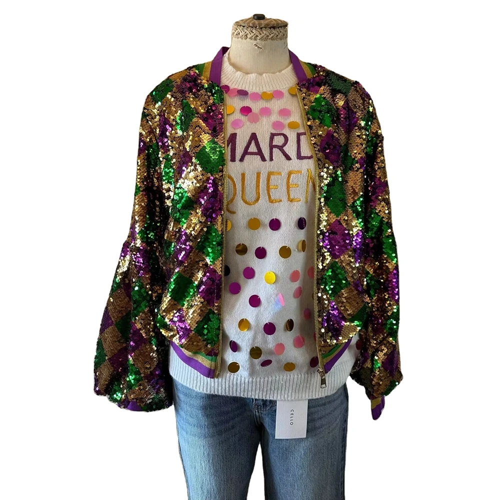 mardi gras sequin jackets