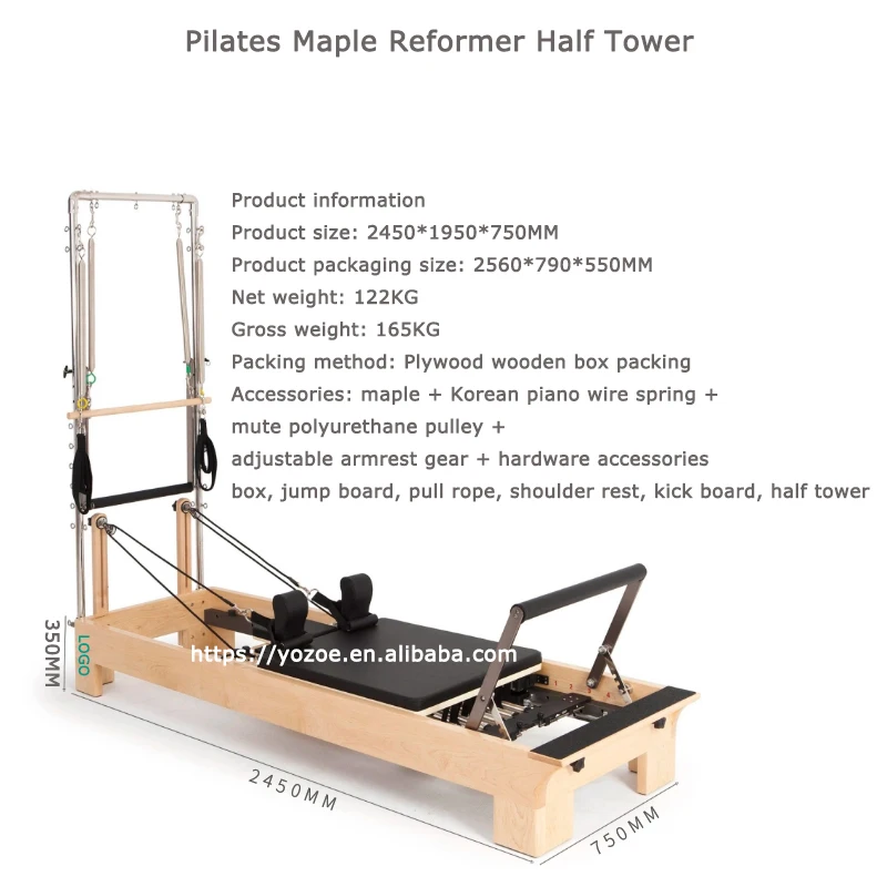 Pilates Reformer Half Cadillac Half Trapeze Pilates Reformer Natural ...