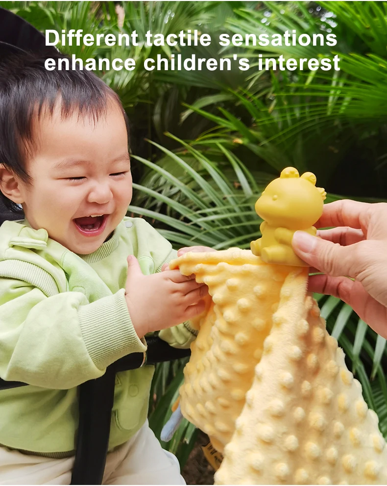 Soothing Teether Sleep Comforting Blanket Soft Tattle Teether Toy