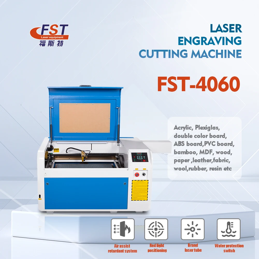 FST 4060 Widely Used Convenient Fast Speed 40w 50w 60w 80w 100w CO2 Laser Engraving Cutting Machine