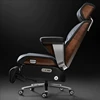 Electric wooden back - black cowhide